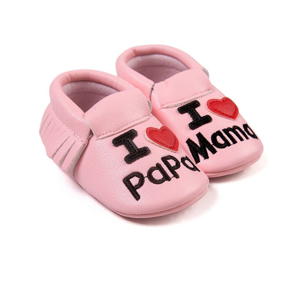 pink baby shoes